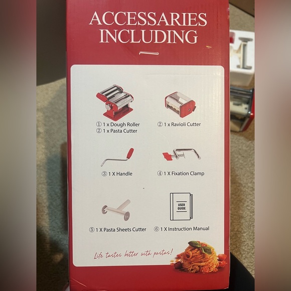 Other - Red Pasta Maker Set with Accessories